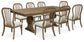 Sturlayne Dining Table and 8 Chairs with Storage