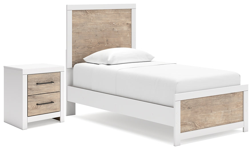 Charbitt Twin Panel Bed with Nightstand