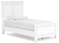 Fortman Twin Panel Bed with Mirrored Dresser, Chest and Nightstand